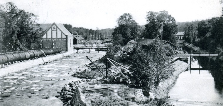 6, Kraftverk 1, 2 och 3 i Semla, foto ca 1915