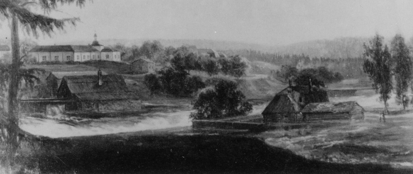 Semla herrgård, målning av A.W Thun 1827
