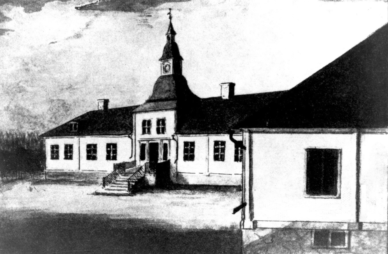Semla herrgård, målning av prosten J.G. Schultz 1843