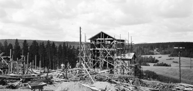 Stortägtsverket under uppbyggnad, år 1934