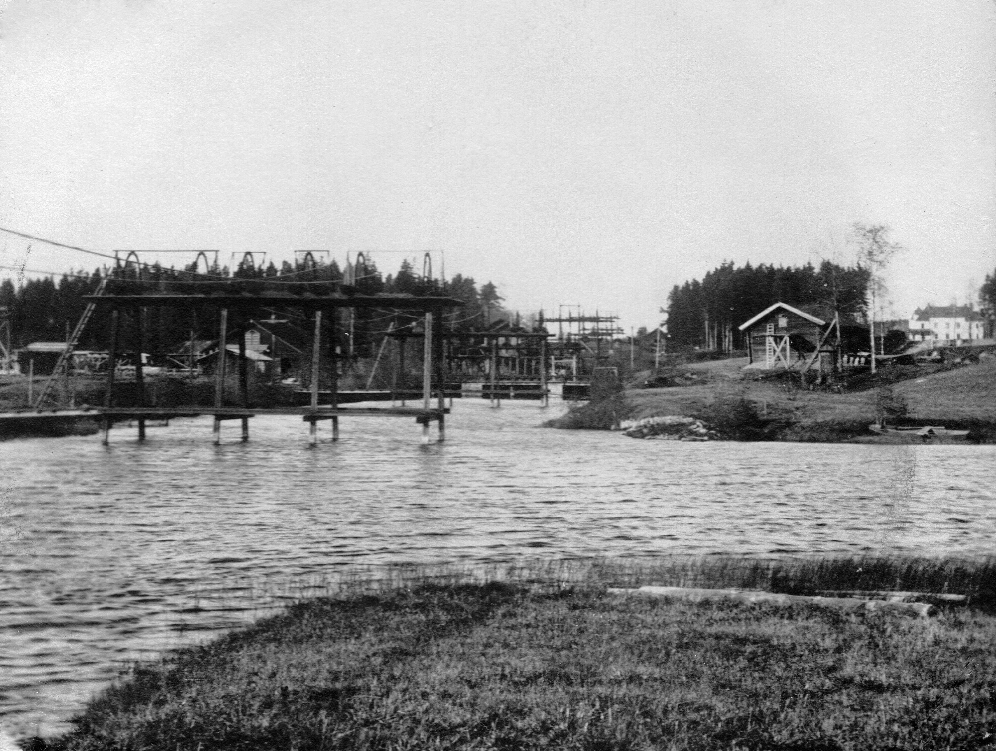 Lintransmissionen från Uddnäs mot norr, ca år 1900