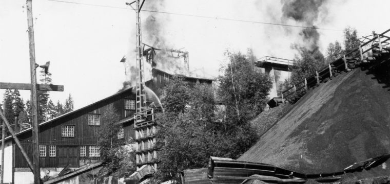 Anrikningsverket brinner 1953-2
