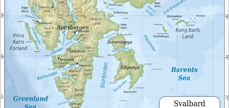 Karta över Svalbard