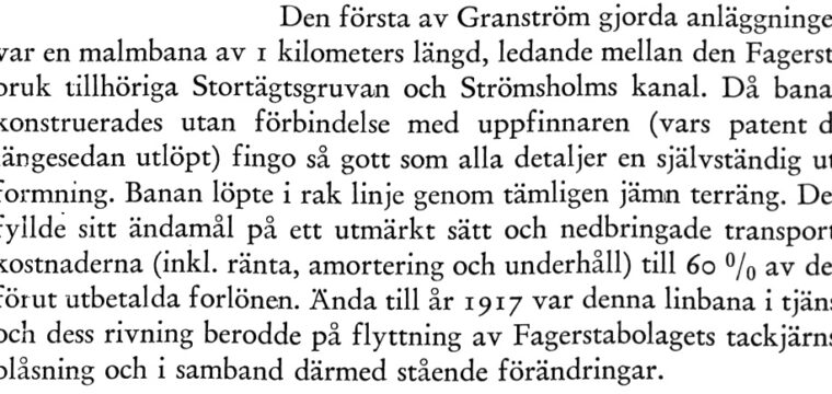 Granströms linbana vid stortägtsgruvan från Carl Sahlins bok, Svenska linbanekonstruktioner, sid 14 i pdf filen.