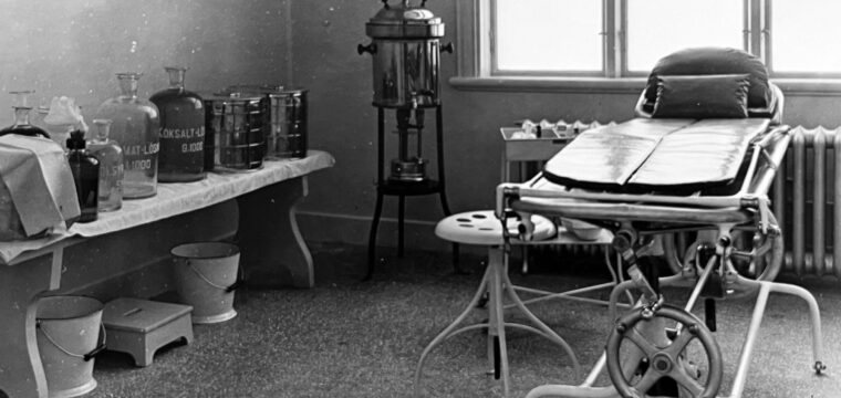 Behandlingsrum, foto från ca 1910, Fagersta bruksarkiv